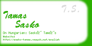 tamas sasko business card